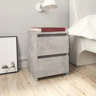 vidaXL Noptieră, gri beton, 30x30x40 cm, lemn prelucrat