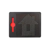 Joc creativ tabla magnetica pentru copii, matrice 380 orificii, 20 modele, stylus, 22x17,5x1 cm, negru