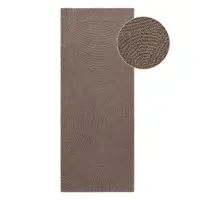 Covor tip traversă taupe țesut manual din lână 80x300 cm Calmio – Hanse Home