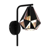 Lampa perete CARLTON 4 negru, copper color-antique 220-240V,50/60Hz