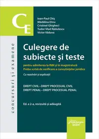 Culegere de subiecte și teste pentru admiterea la INM și în magistratură - Paperback brosat
