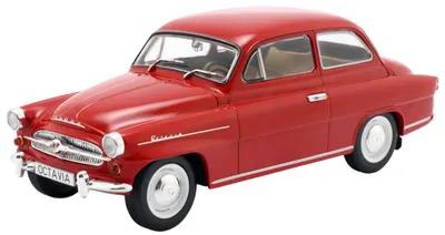 Model de colecție WHITE BOX Modern: Automobile - Skoda Octavia Super, Red, 1959