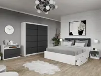 Set dormitor complet Gri - Elis - C7