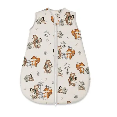Sac de dormit, MimiNu, Pentru bebelusi, De iarna, Din bumbac certificat Oeko Tex Standard 100, Cu fermoar, 70 cm, 0 - 6 luni, 2.5 Tog, Time for fun