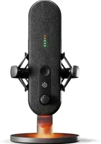 Microfon Streaming SteelSeries Alias, iluminare RGB, USB-C, cu stand (Negru)