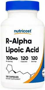 R-Alpha Lipoic Acid, 100 mg, 120 capsule, Nutricost