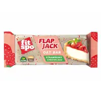 Baton de ovaz cu cheescake de capsuni Flapjack, 90g, FitSpo