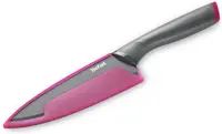 Cuțit de bucătărie Tefal - Fresh Kitchen Chef, 15 cm, negru/roz