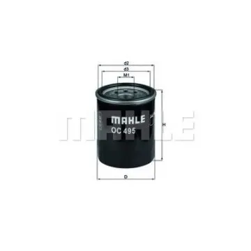 Filtru ulei MAHLE ORIGINAL OC 495