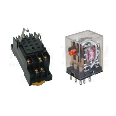 Pachet Releu Miniaturizat 24V AC si Soclu Compatibil RM12