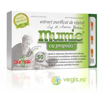 Extract Purificat de Rasina cu Propolis Mumie 30cps