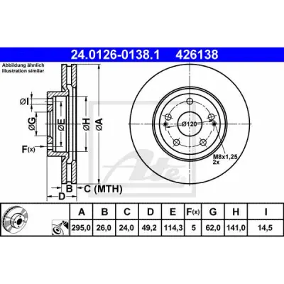 Disc frana ATE 24.0126-0138.1