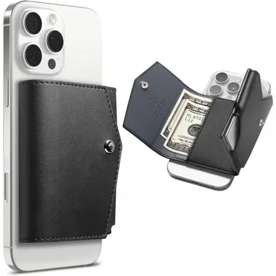 Portofel Magsafe, Spigen, Valentinus Pro, Negru AFA09442