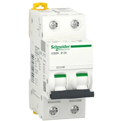 Siguranta automata Acti9 Ic60N 2P 2A 6kA curba B Schneider A9F73202