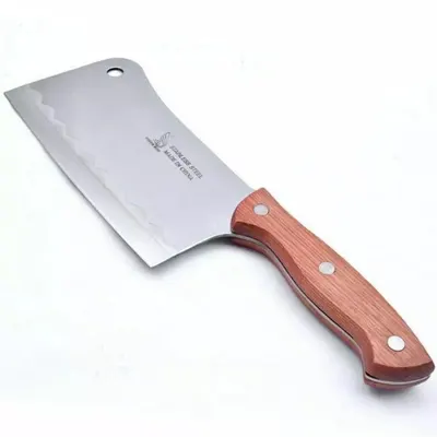 Barda Inox cu Maner Lemn, 36 cm, Perfect Home