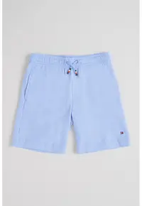 Bermude striate cu talie ajustabila - Albastru pastel