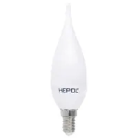 Bec LED HEPOL ECOLINE, forma lumanare fantezie, E14, 5W, 30000 ore, lumina calda