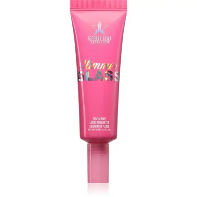 Jeffree Star Cosmetics Glimmer Glass Face & Body Highlighter iluminator lichid corp si fata culoare Glistening Gold 45 ml