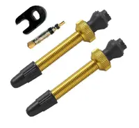 Valvă tubeless Barbieri SV 45 mm aluminiu auriu, 2 bucăți