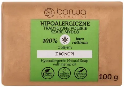 Barwa Hypoallergenic Săpun natural hipoalergenic cu ulei de cânepă, 100 g