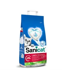 SANICAT 7 DAYS Aloe Vera nisip pentru litiera pisici, mineral 12 l (3x4 l)