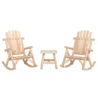 Gossi set mobilier de gradina, 3 piese, lemn masiv de molid