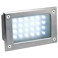 BRICK LED 24 INOX,5W,lumina calda