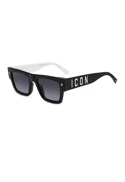 Ochelari de soare wayfarer unisex in degrade - Alb/Negru