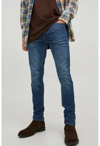 Blugi slim fit cu nasturi Glenn Original AM 117 - Albastru inchis