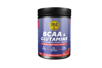 Aminoacizi BCAA & glutamina, GoldNutrition, pepene rosu, 300g
