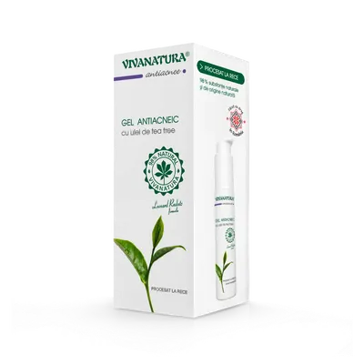 Gel antiacneic cu ulei de tea tree, 50ml, VivaNatura