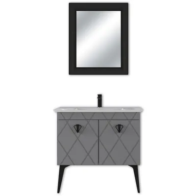 Set mobilier baie Cosmos 3 piese anthracite 90 cm