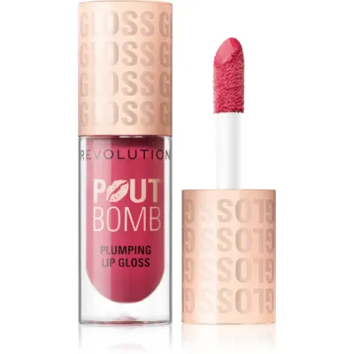 Revolution Pout Bomb lip gloss cu efect de crestere culoare Rosewood Rose Pink 4.6 ml