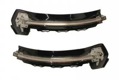 Set de lampi indicatoare Dreapta Stanga (galben, LED, dinamic; set; Versiunea NEGRU) potrivit AUDI A3 1.0-2.5 06.08- 08.12-05.20