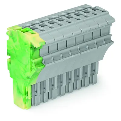 1-conductor female plug; 2.5 mm²; 9-pole; 2,50 mm²; green-yellow, gray