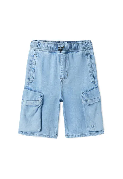 Pantaloni scurti din denim baieti 13240411 - Bumbac - Albastru - Albastru
