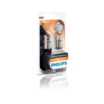 Set 2 becuri auto halogen Philips Vision R5W 5W 12 V 12821B2