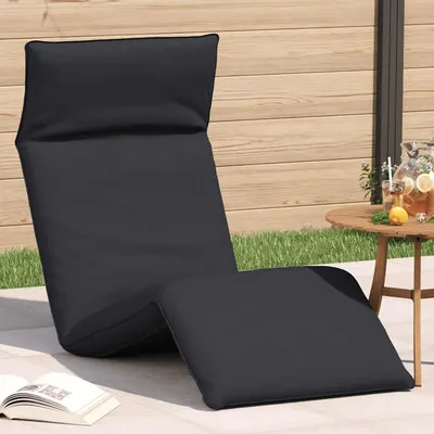 Gossi sezlong pliabil negru 175x54x8,5 cm tesatura oxford