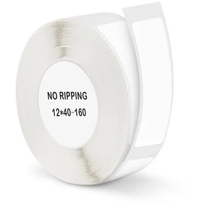 Rola de schimb pentru imprimanta termica NiiMbot D11, 12*40mm, 160 buc, Alb