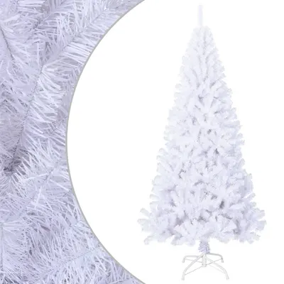 vidaXL Pom de Crăciun artificial cu ramuri groase, alb, 240 cm, PVC