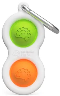 Breloc jucarie-senzoriala Tomy Fat Brain Toys - Simple Dimple, portocaliu/verde