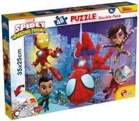 Puzzle cu două fețe Lisciani de colorat din 48 piese - Spidey