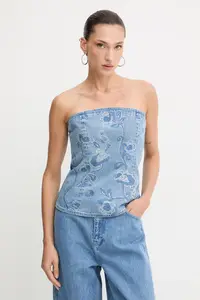 Rotate top din denim
