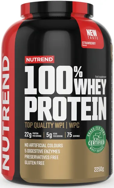 100% Whey Protein, căpșună, 2250 g, Nutrend