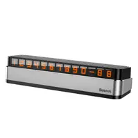 Suport Numar Telefon Auto Baseus Moonlight Box, Argintiu ACNUM-B0S