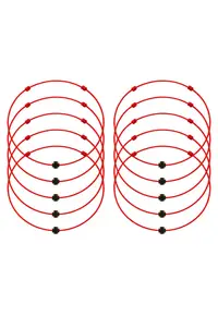 Set de bratari martisor cu cristal Preciosa - 10 bucati - 65987 - Auriu/Negru