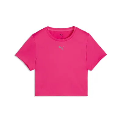Tricou fitness femei scurt mulat Tad Essentials, albastru deschis PUMA