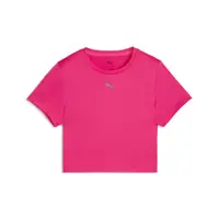 Tricou fitness femei scurt mulat Tad Essentials, albastru deschis PUMA