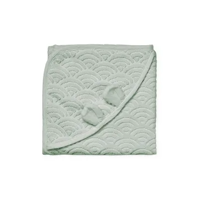 Prosop cu glugă pentru copii verde mentă din bumbac organic 80x80 cm Dusty Green – Cam Cam Copenhagen