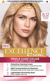 L'Oréal Excellence Vopsea de par, 8.12 Light Blonde
